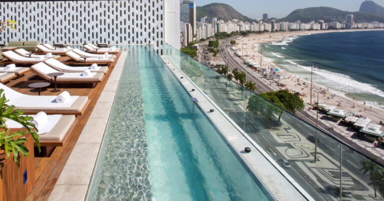 Vista do Hotel Emiliano em Copacabana, ativo imobiliário recém comprado pelo fundo TRXF11.