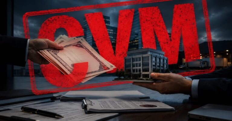 Cotas de fundo imobiliário sendo usadas como pagamento na compra de um edifício, prática analisada pela CVM
